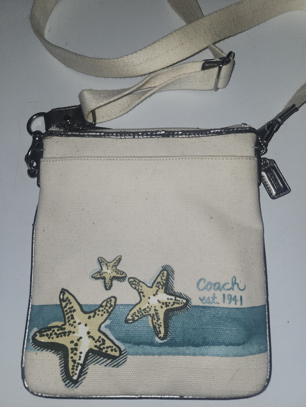 Coach Canvas Starfish Crossbody Bag